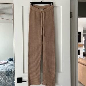 Reformation Rosso Knit Crochet Pants Size Extra Small XS 100% Organic Cotton